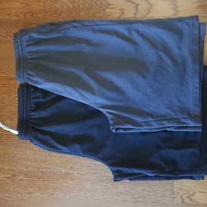 2 Pair of Youth Athletic Shorts. Academy Brand. Gray. Black. Size XL (18/20).